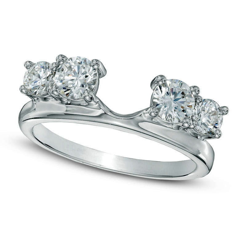 Image of ID 1 10 CT TW Natural Clarity Enhanced Diamond Solitaire Enhancer in Solid 14K White Gold