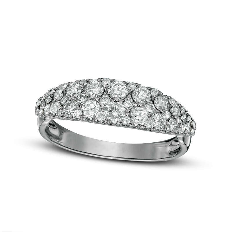 Image of ID 1 10 CT TW Natural Diamond Anniversary Ring in Solid 14K White Gold