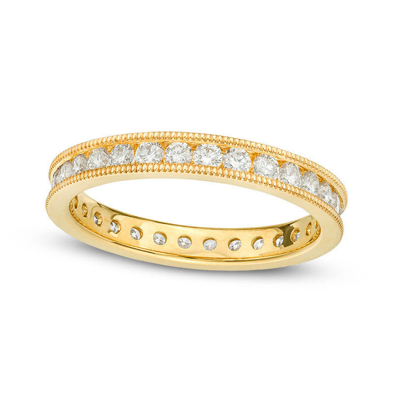 Image of ID 1 10 CT TW Natural Diamond Antique Vintage-Style Eternity Band in Solid 14K Gold (H/SI2)