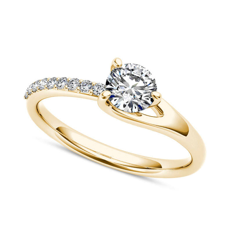 Image of ID 1 10 CT TW Natural Diamond Bypass Engagement Ring in Solid 14K Gold