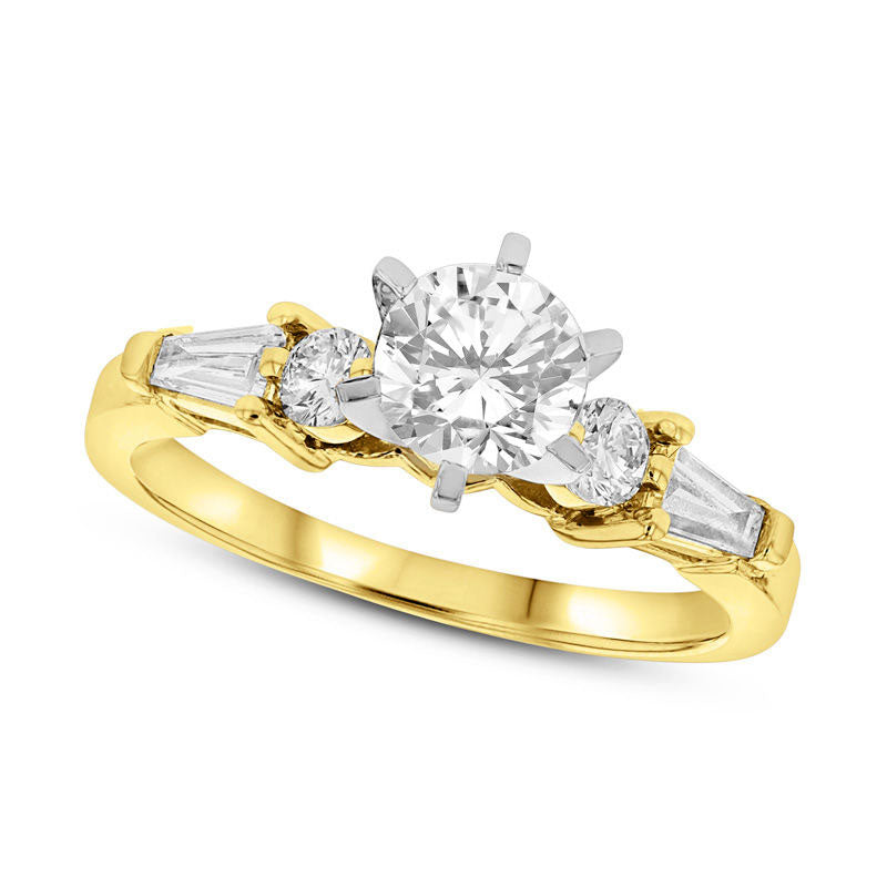 Image of ID 1 10 CT TW Natural Diamond Engagement Ring in Solid 18K Gold