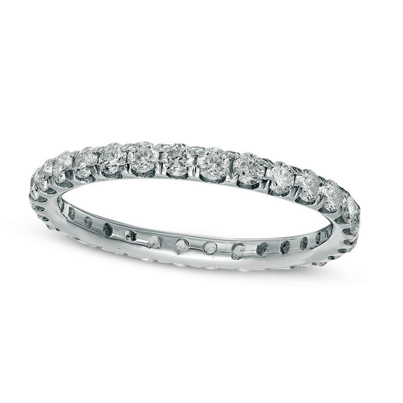 Image of ID 1 10 CT TW Natural Diamond Eternity Band in Solid 14K White Gold