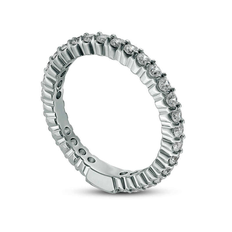 Image of ID 1 10 CT TW Natural Diamond Eternity Band in Solid 14K White Gold - Size 7