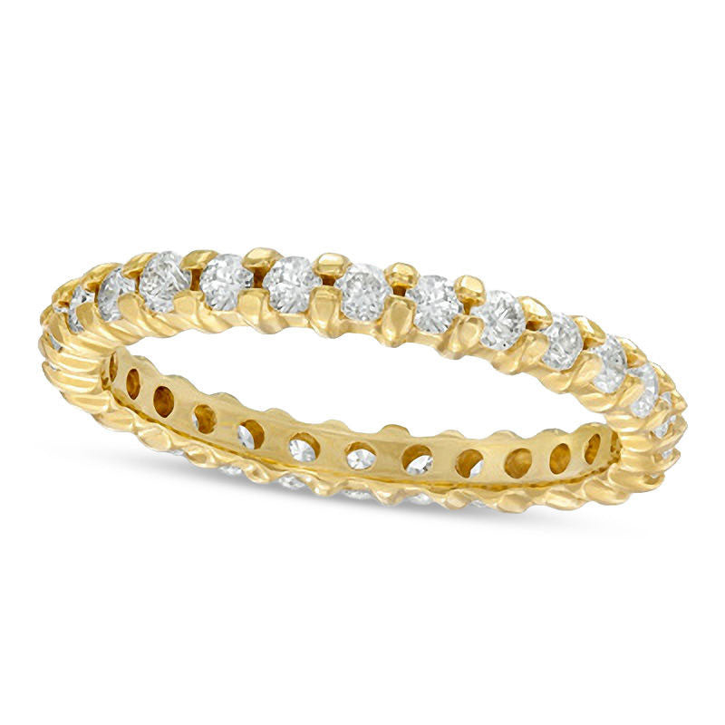 Image of ID 1 10 CT TW Natural Diamond Prong Eternity Band in Solid 14K Gold