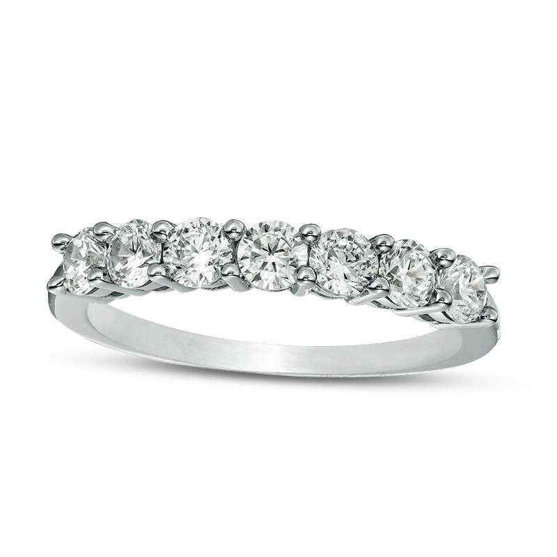Image of ID 1 10 CT TW Natural Diamond Seven Stone Anniversary Band in Solid 10K White Gold