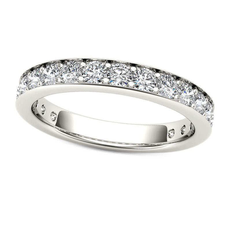 Image of ID 1 10 CT TW Natural Diamond Wedding Band in Solid 10K White Gold