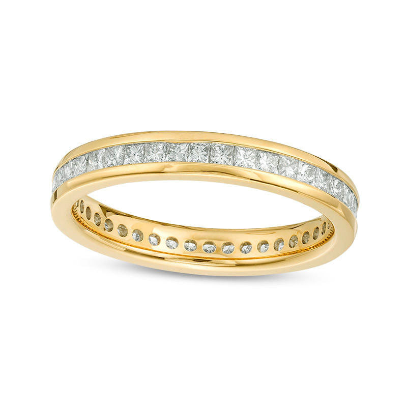 Image of ID 1 10 CT TW Princess-Cut Natural Diamond Eternity Band in Solid 14K Gold (H/SI2)