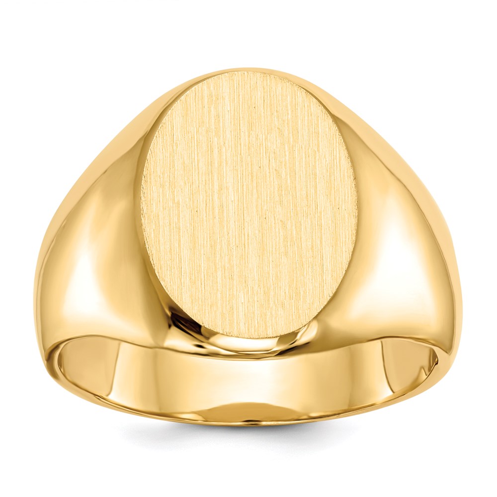 Image of ID 1 10K Yellow Gold 160x115mm Closed Back Men's Signet Ring