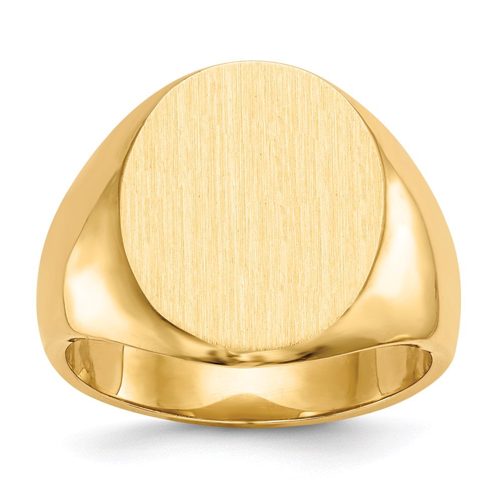 Image of ID 1 10K Yellow Gold 175x145mm Closed Back Men's Signet Ring