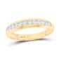 Image of ID 1 10k Yellow Gold Round Diamond Wedding Channel-Set Band Ring 3/4 Ctw