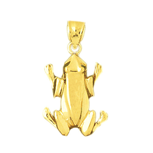 Image of ID 1 14K Gold 22MM Frog Pendant