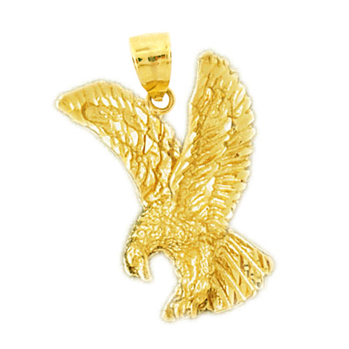 Image of ID 1 14K Gold 29MM Eagle Hunting Pendant