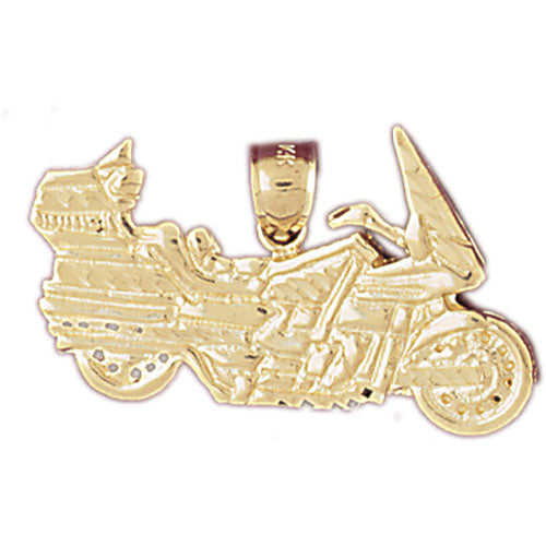 Image of ID 1 14K Gold 33MM Motorcycle Pendant