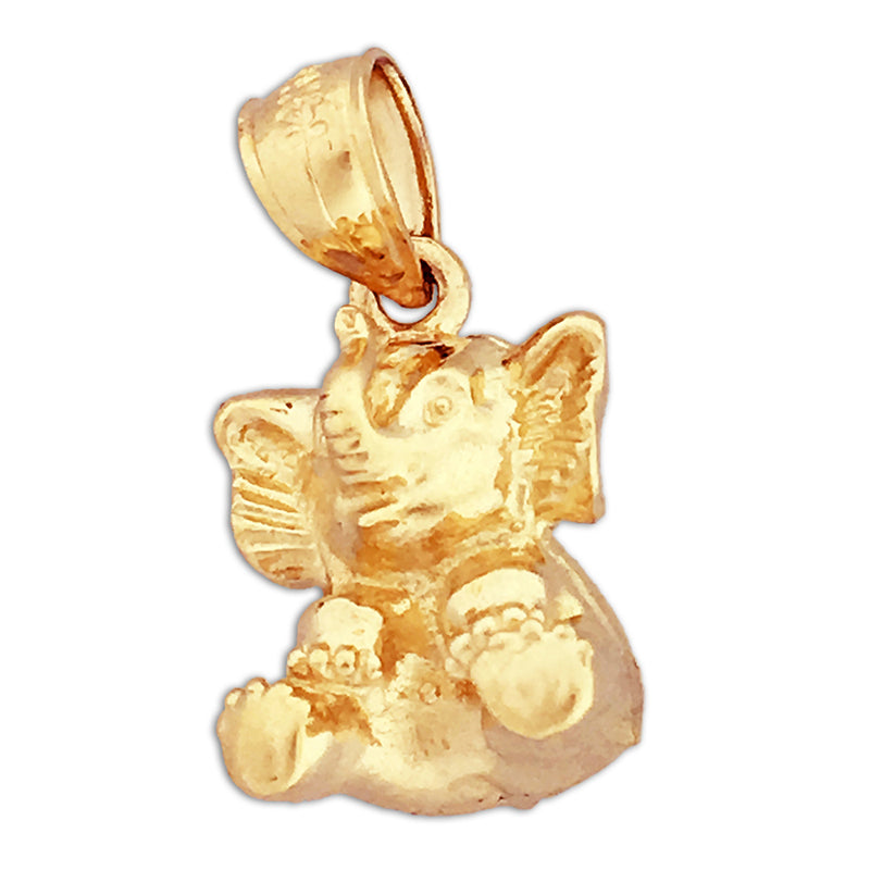 Image of ID 1 14K Gold 3D Elephant Calf Charm