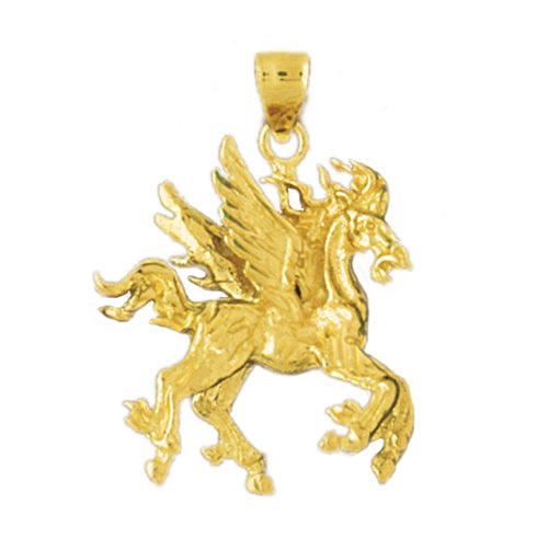 Image of ID 1 14K Gold 3D Pegasus Pendant