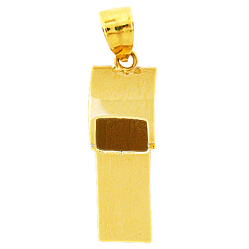 Image of ID 1 14K Gold 3D Whistle Pendant