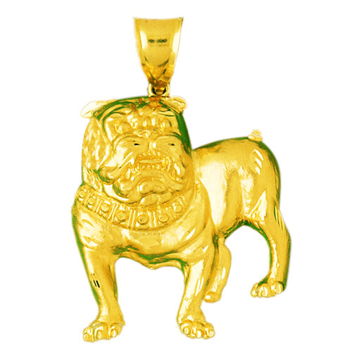 Image of ID 1 14K Gold 46MM Bulldog Pendant