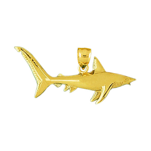 Image of ID 1 14K Gold Big Shark Pendant