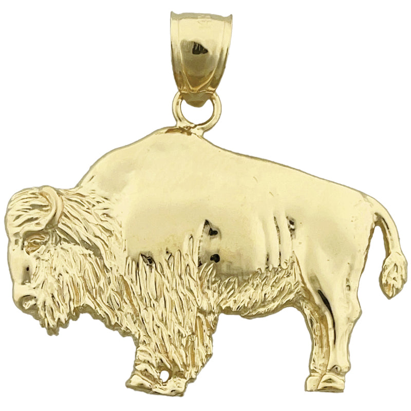 Image of ID 1 14K Gold Bison Pendant