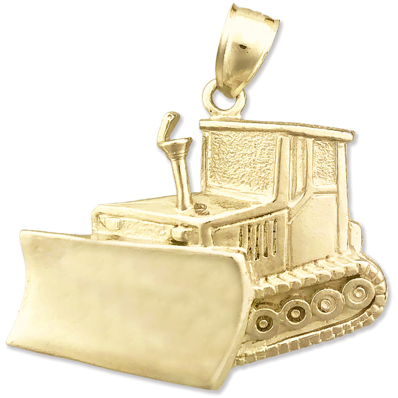 Image of ID 1 14K Gold Bulldozer Pendant