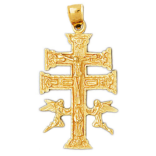 Image of ID 1 14K Gold Caravaca Crucifix Pendant