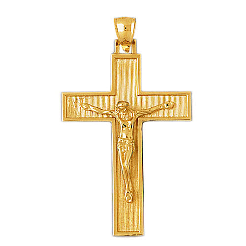 Image of ID 1 14K Gold Classic Crucifix Pendant