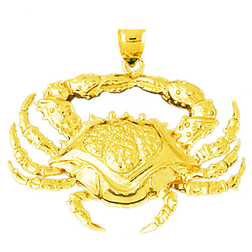 Image of ID 1 14K Gold Crab Sealife Pendant