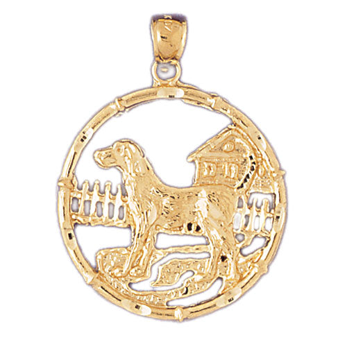 Image of ID 1 14K Gold Dog Chinese Zodiac Pendant