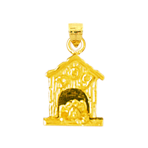 Image of ID 1 14K Gold Dog In Dog House Charm