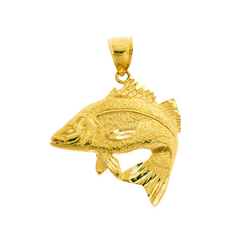 Image of ID 1 14K Gold Exquisite Fish Pendant