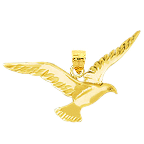 Image of ID 1 14K Gold Flying Bird Pendant