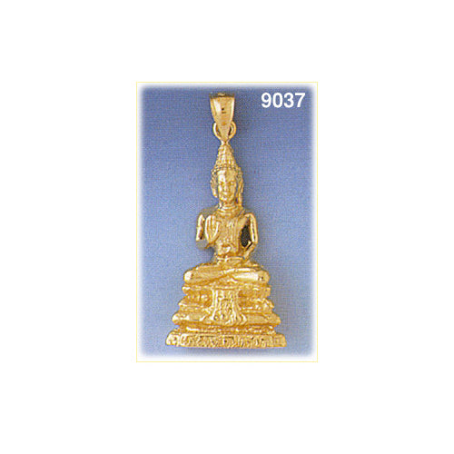 Image of ID 1 14K Gold Gautama Buddha Pendant