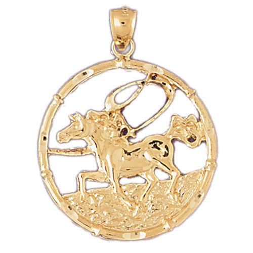 Image of ID 1 14K Gold Horse Chinese Zodiac Pendant