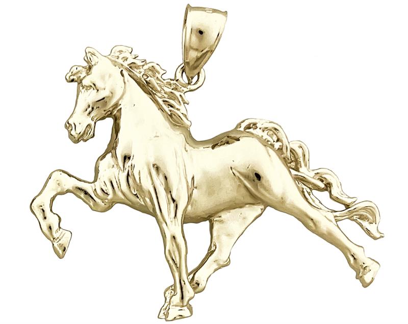 Image of ID 1 14K Gold Horse Stallion Pendant