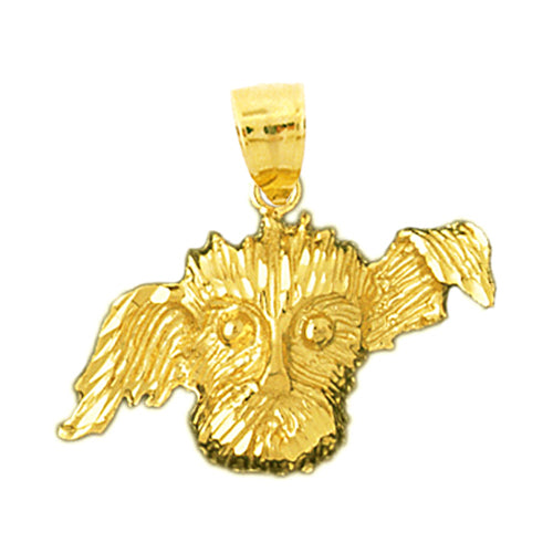 Image of ID 1 14K Gold Lhasa Apso Dog Face Pendant