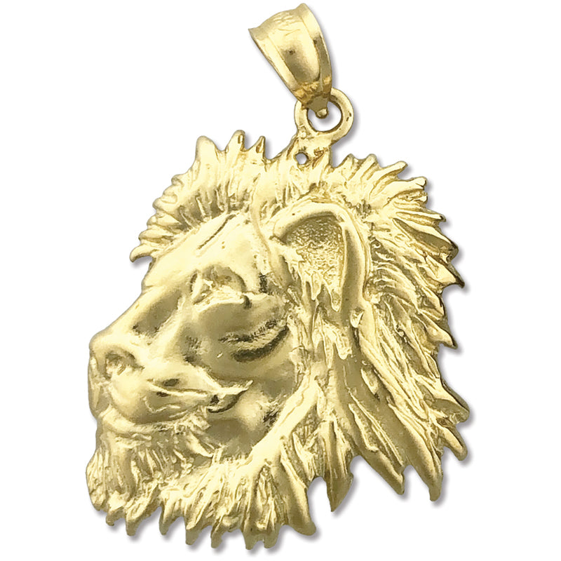 Image of ID 1 14K Gold Lion Head Pendant