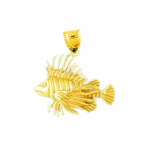Image of ID 1 14K Gold Lionfish Pendant