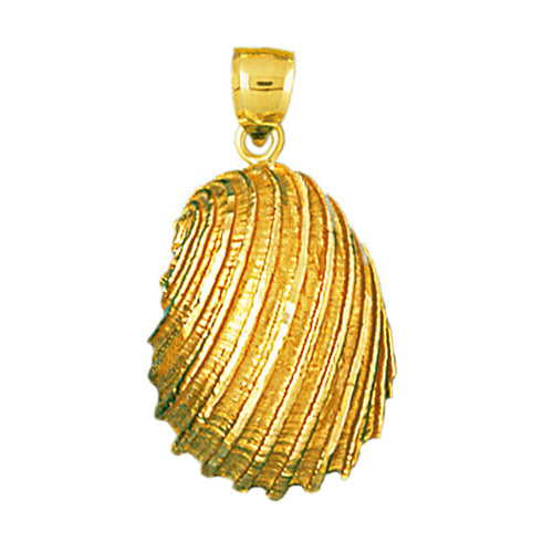 Image of ID 1 14K Gold Marine Mollusc Seashell Pendant