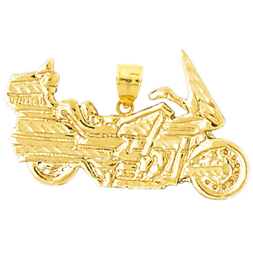 Image of ID 1 14K Gold Motorcycle Pendant