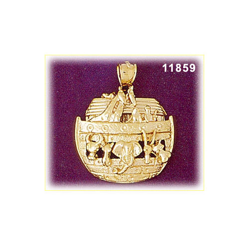 Image of ID 1 14K Gold Noah&#39s Ark Pendant