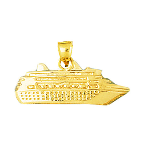 Image of ID 1 14K Gold Ocean Liner Cruise Ship Pendant