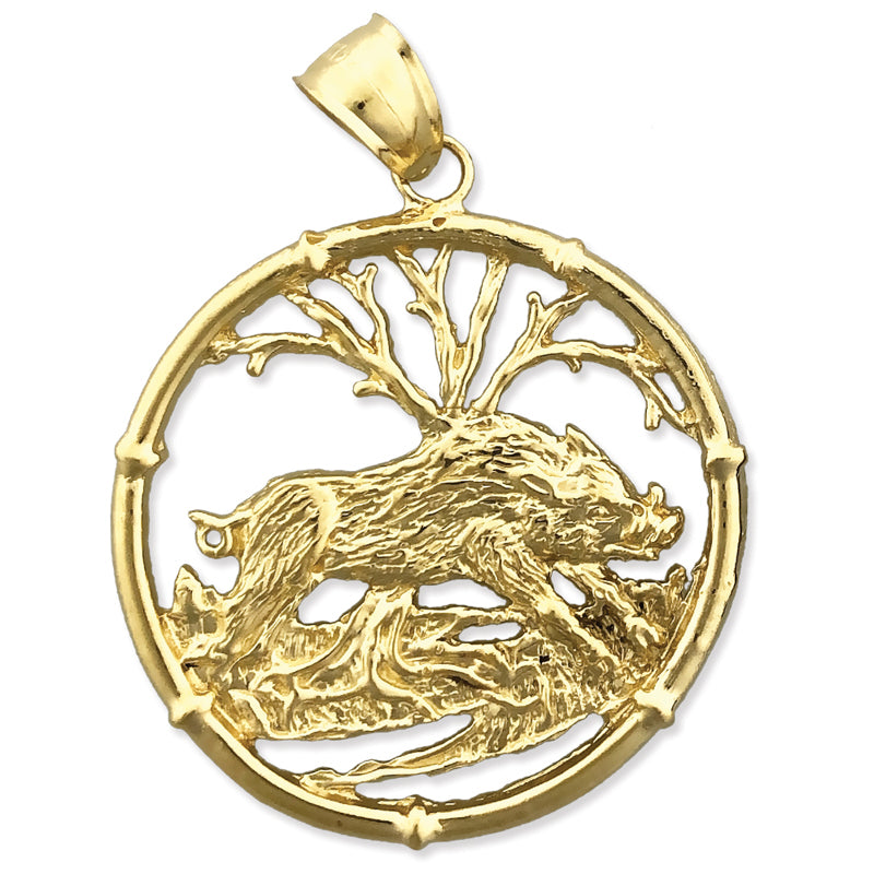 Image of ID 1 14K Gold Pig Chinese Zodiac Pendant