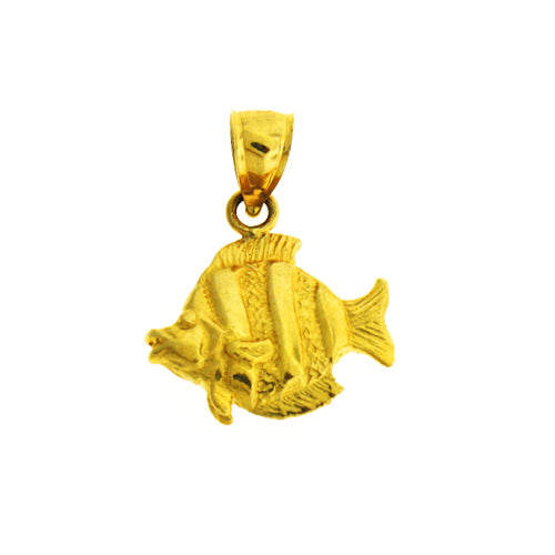 Image of ID 1 14K Gold Sea Life Angelfish Charm