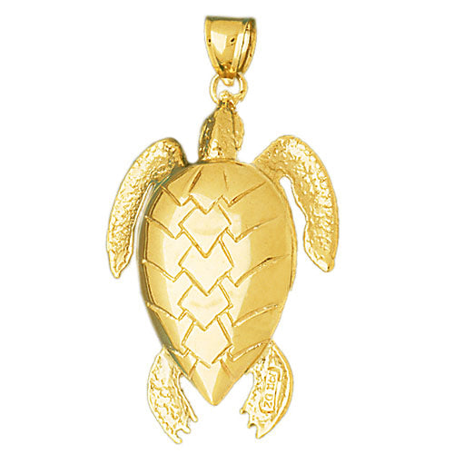 Image of ID 1 14K Gold Sea Turtle Pendant