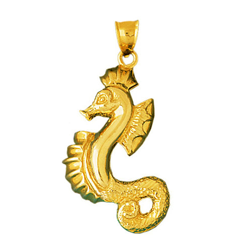 Image of ID 1 14K Gold Seahorse Pendant