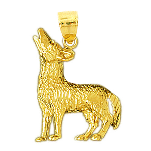 Image of ID 1 14K Gold Sly Fox Pendant