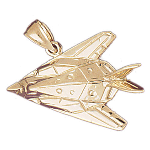 Image of ID 1 14K Gold Stealth Bomber Pendant
