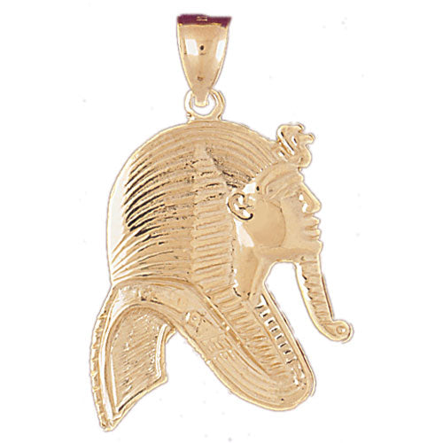 Image of ID 1 14K Gold Tutankhamen Nemes Headdress Pendant