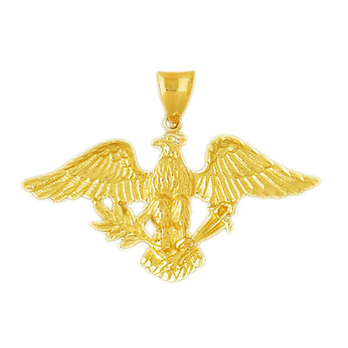 Image of ID 1 14K Gold United State Seal Eagle Pendant