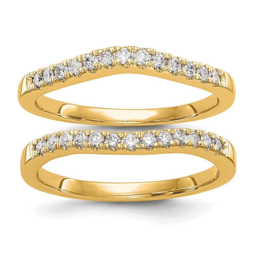 Image of ID 1 14K Set of Two Yellow Gold Real Diamond Bands
